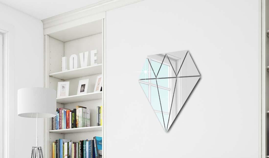 Diamond 3D Mirror Wall Stickers